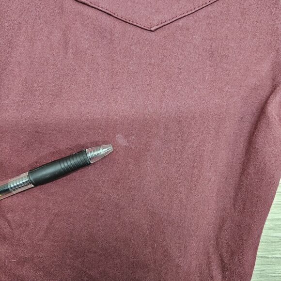 Umgee Womens Maroon Pull On Jeggings Textured Small Zip Ankle - Picture 8 of 9